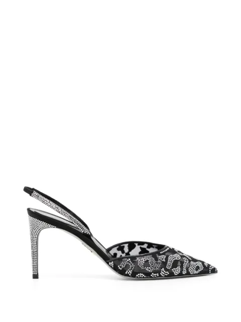 René Caovilla zapatillas Allura con detalles de cristal y tacón de 80mm