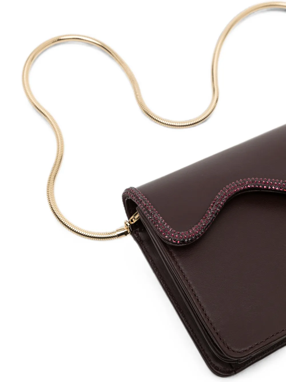 René Caovilla Onda clutch verfraaid met kristallen Rood