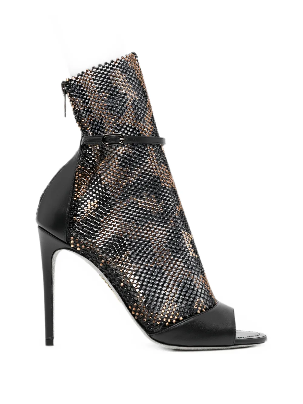 René Caovilla 105mm Galaxia leopard-print sandals Zwart