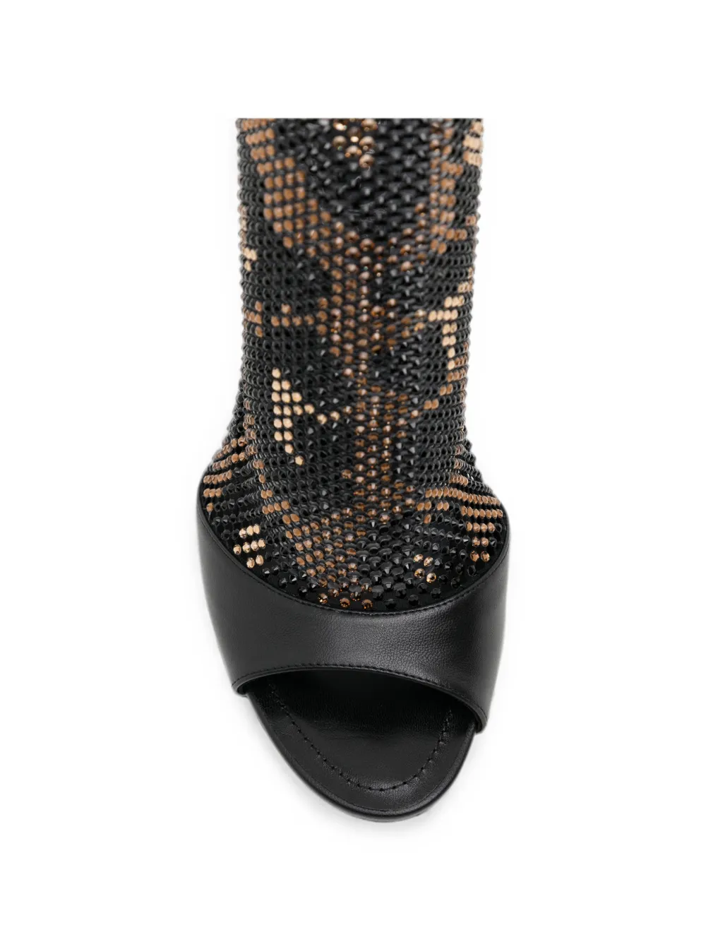 René Caovilla 105mm Galaxia leopard-print sandals Zwart