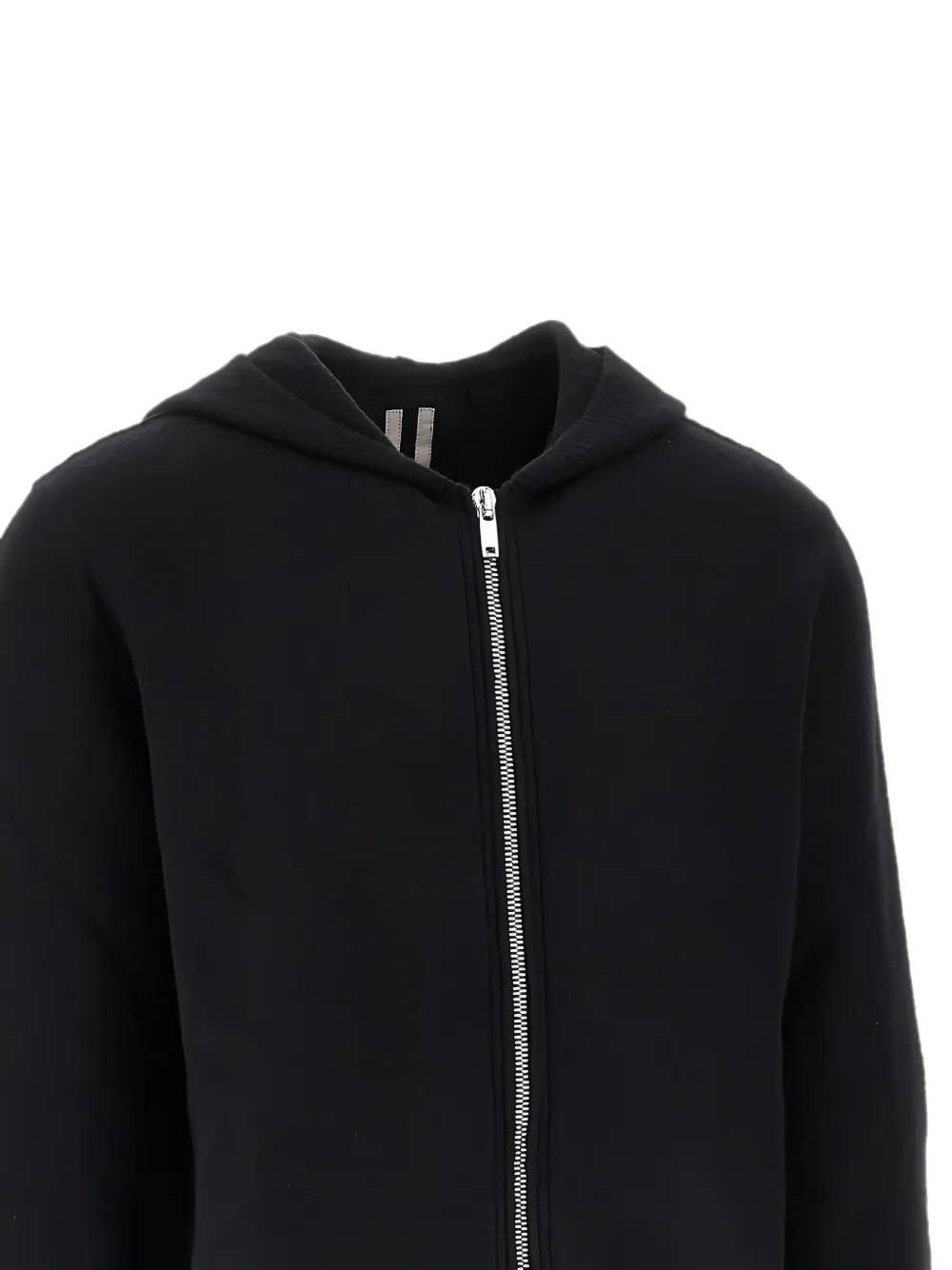 Rick Owens Lido gebreide hoodie met rits Zwart