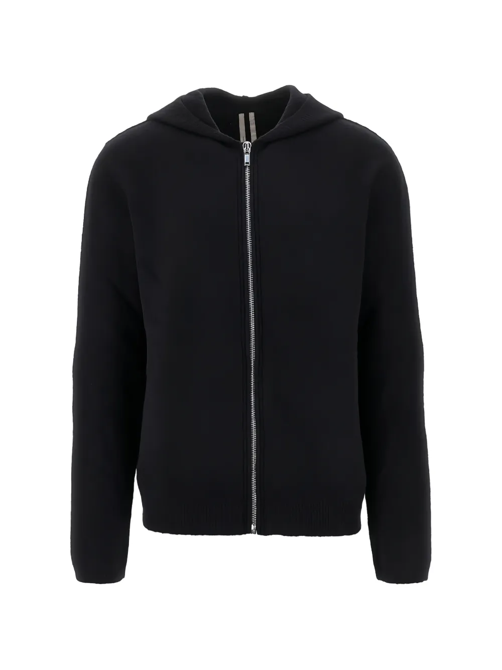Rick Owens zip-up knitted hoodie - Nero
