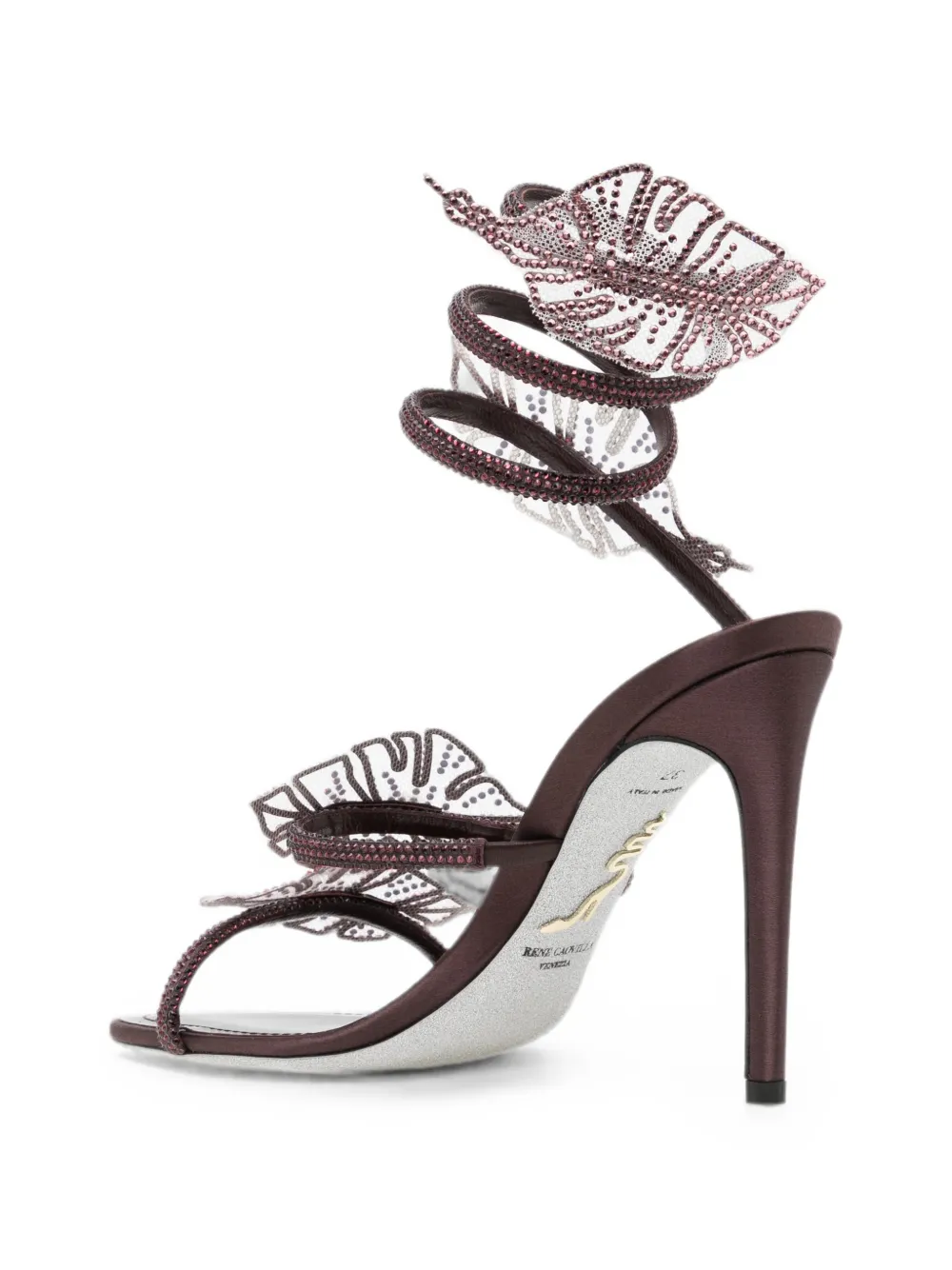 René Caovilla Leaf fondant sandals Paars