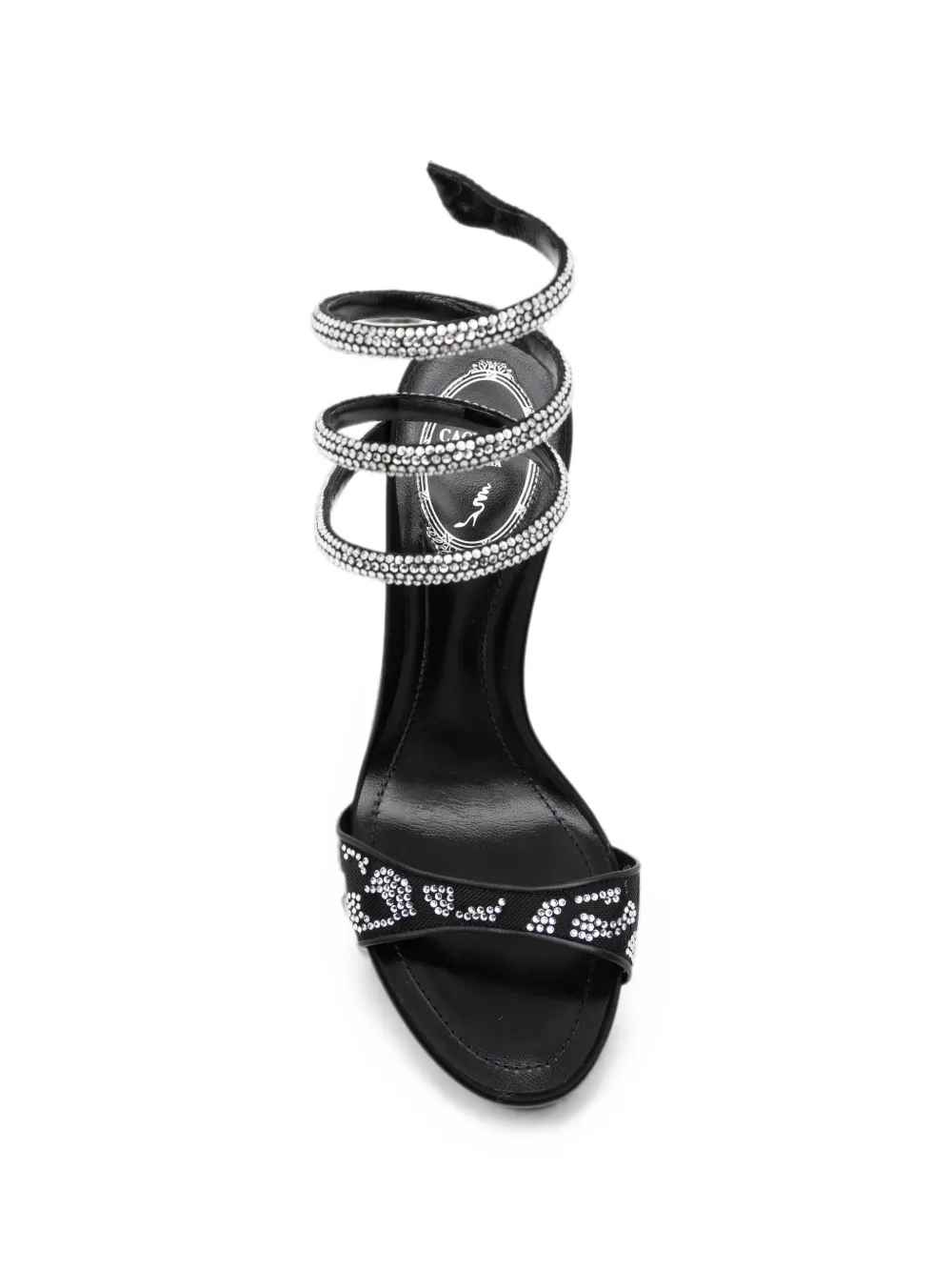René Caovilla Allura crystal-embellished sandals Zwart