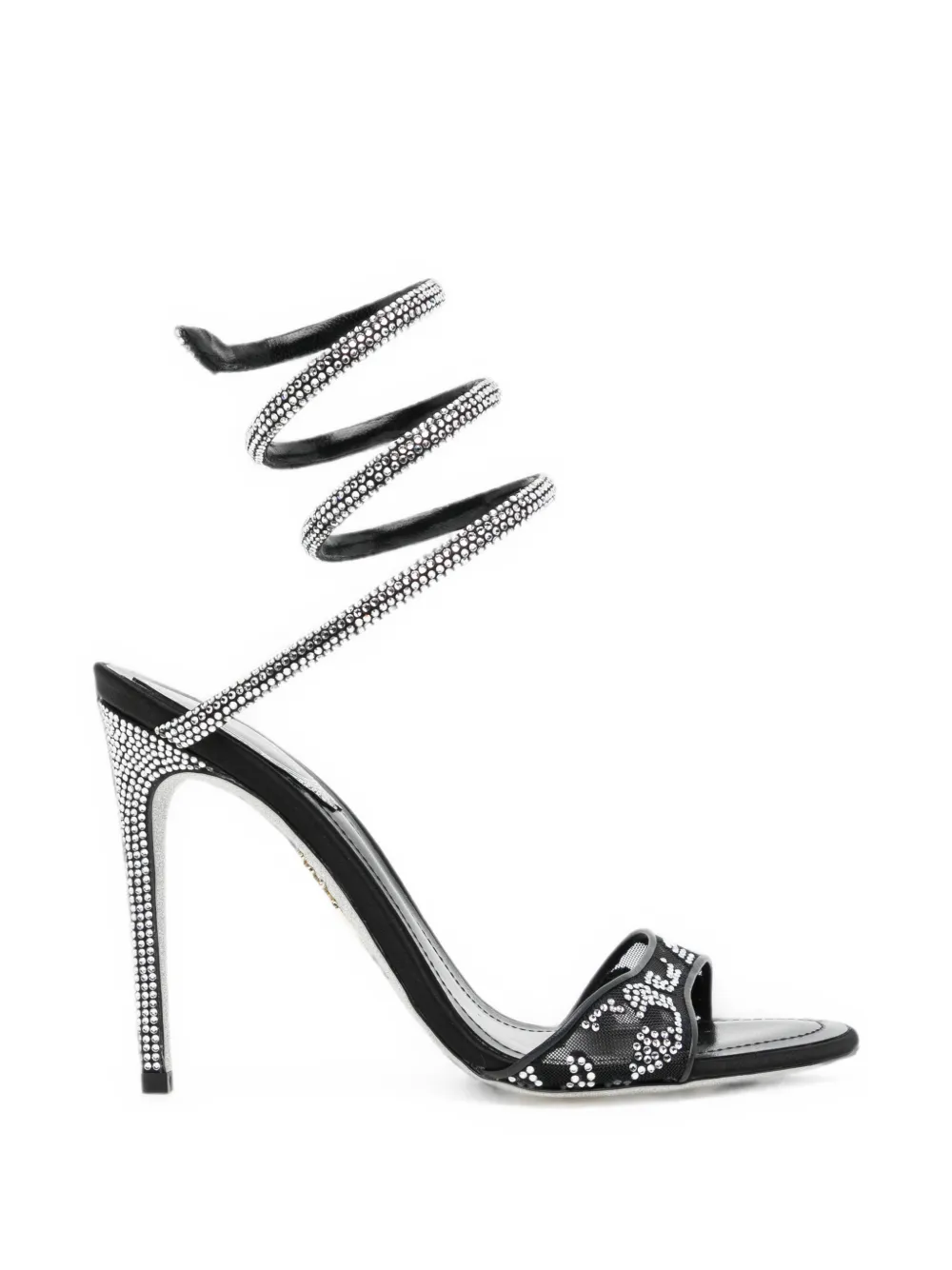 René Caovilla Allura crystal-embellished sandals Zwart