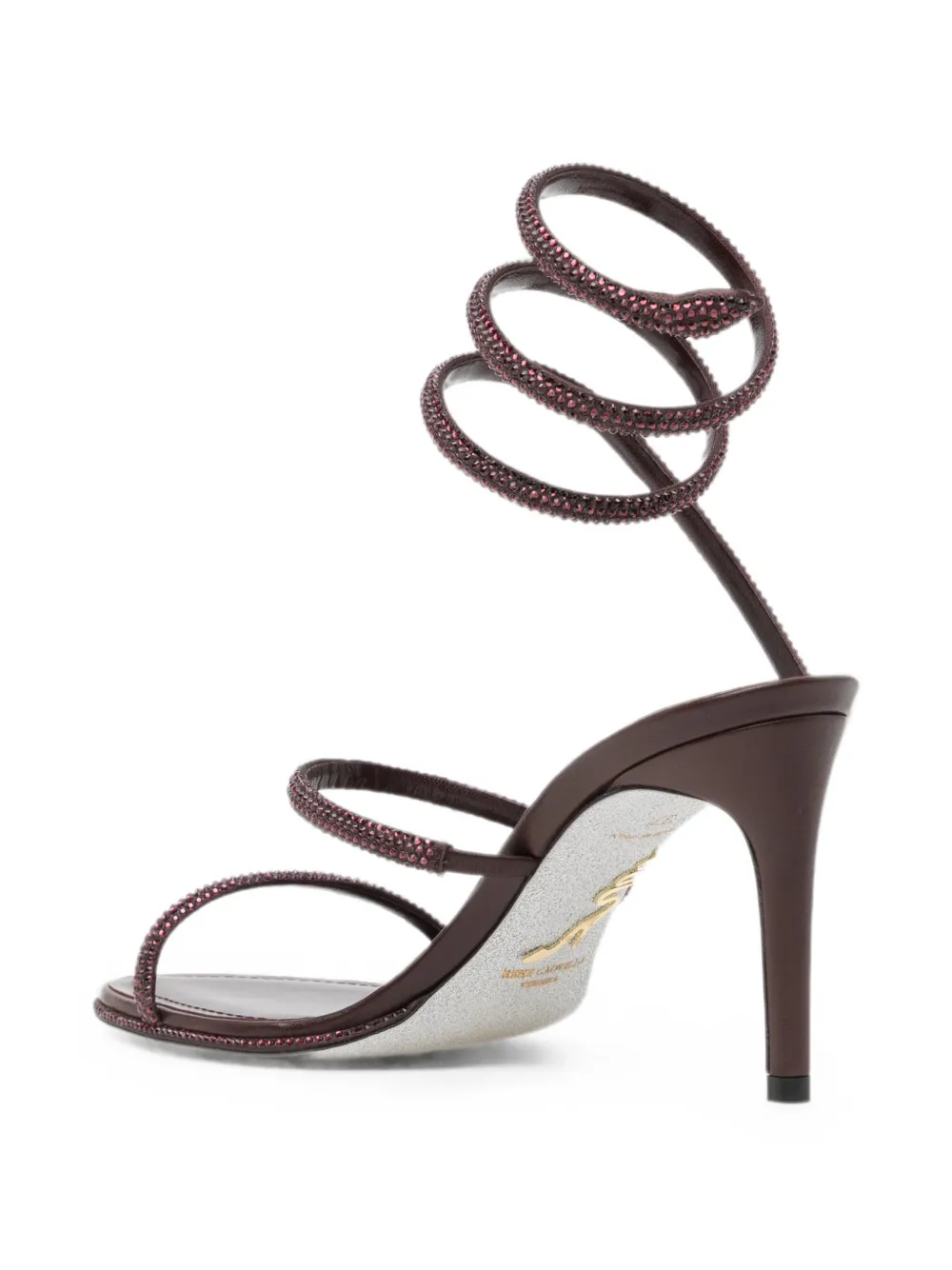 René Caovilla Cleo crystal-embellished sandals Paars
