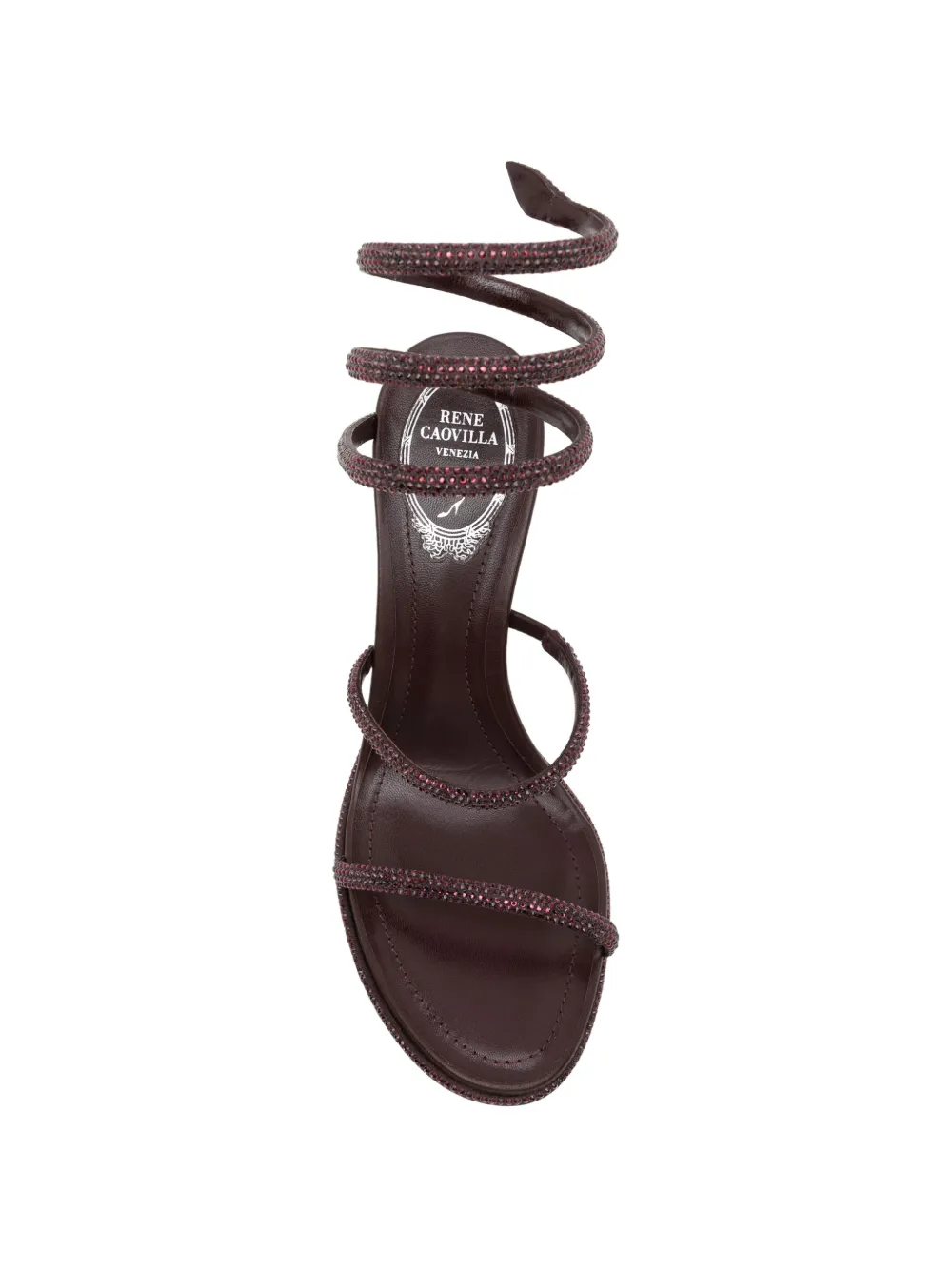 René Caovilla Cleo crystal-embellished sandals Paars