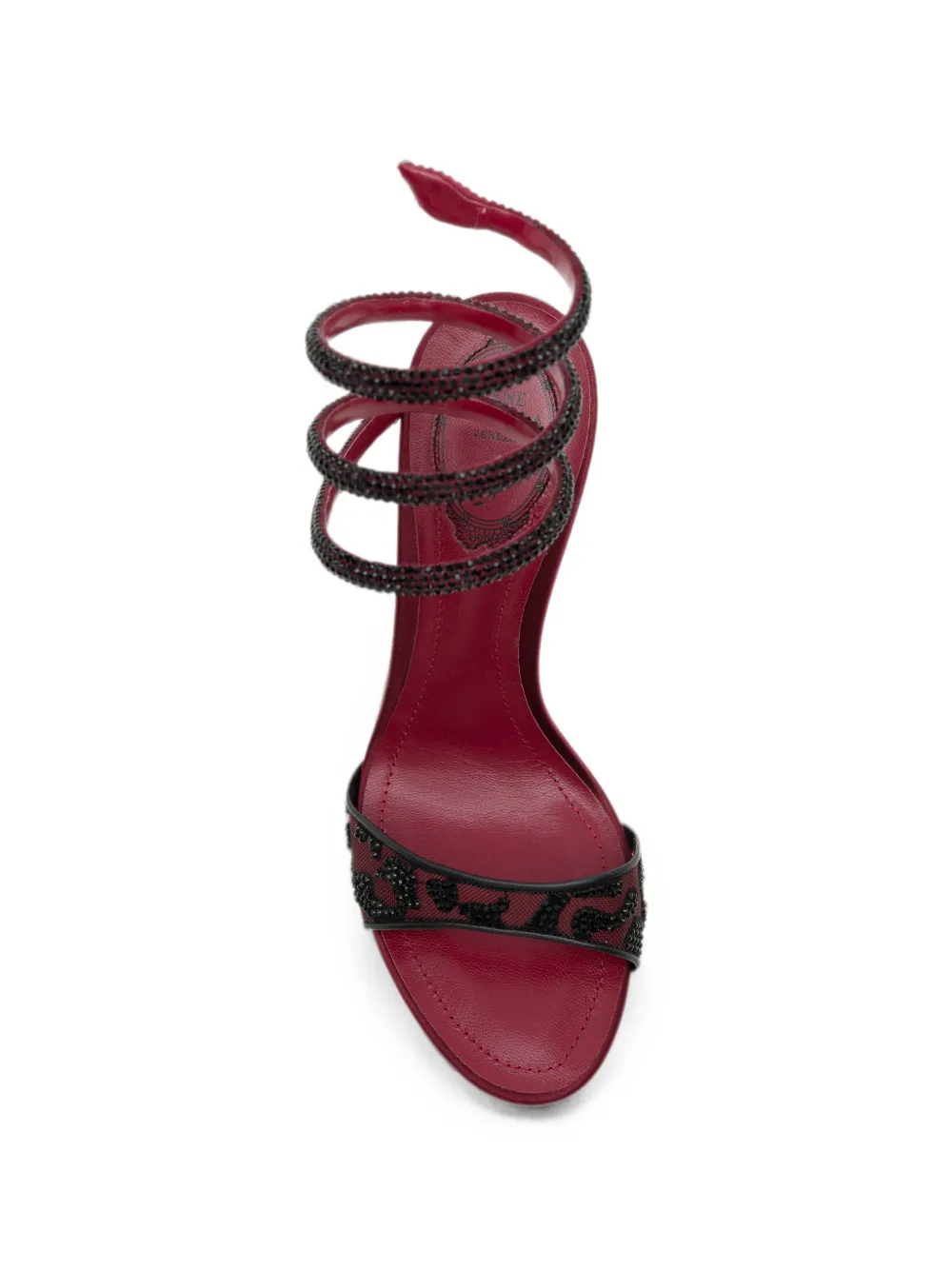 René Caovilla Allura crystal-embellished sandals Rood