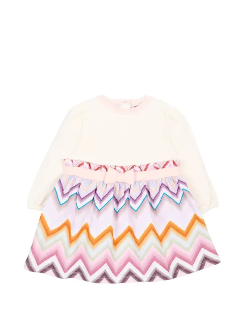 Missoni Kids zigzag-print bow-detail dress
