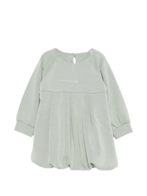 Emporio Armani Kids robe plissée à logo imprimé