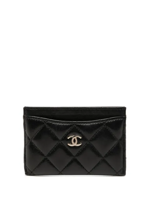 CHANEL Pre-Owned tarjetero de piel de borrego con logo CC 2016-2017