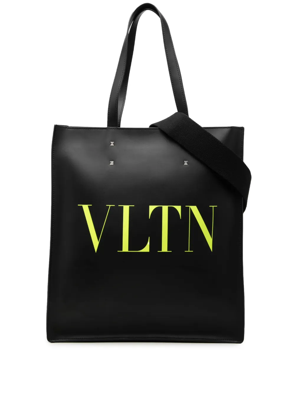 Valentino Garavani Pre-Owned 2018-2026 Calfskin Rockstud VLTN Tote satchel - Nero
