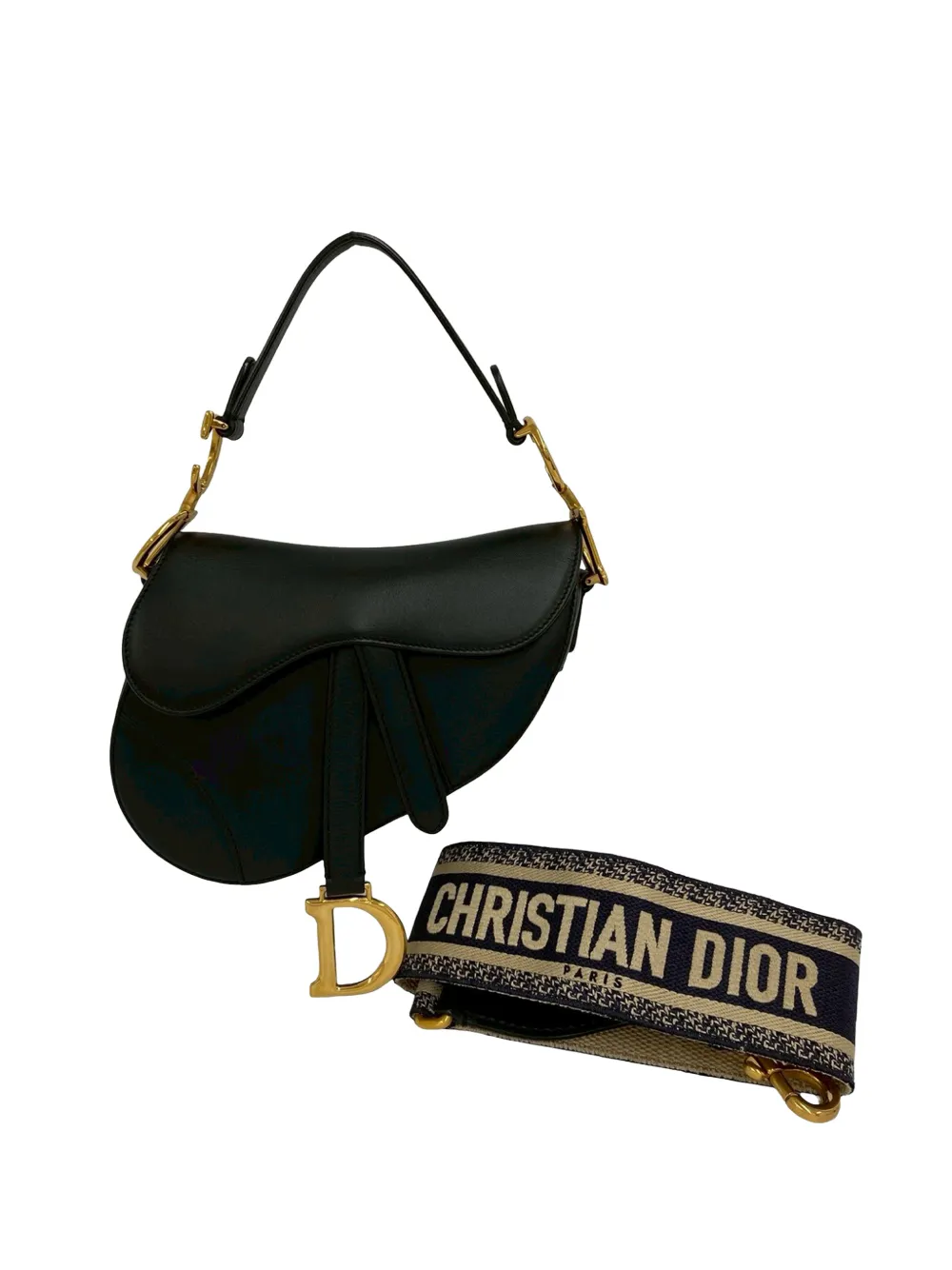 Christian Dior Pre-Owned 2000-2018 Mini Smooth Calfskin Saddle Bag satchel - Nero