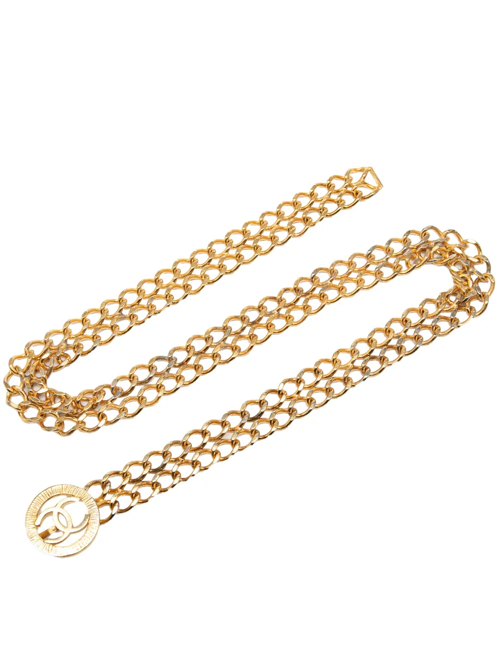 CHANEL Pre-Owned 20th Century CC Gold Plated Double Chain belt - Oro