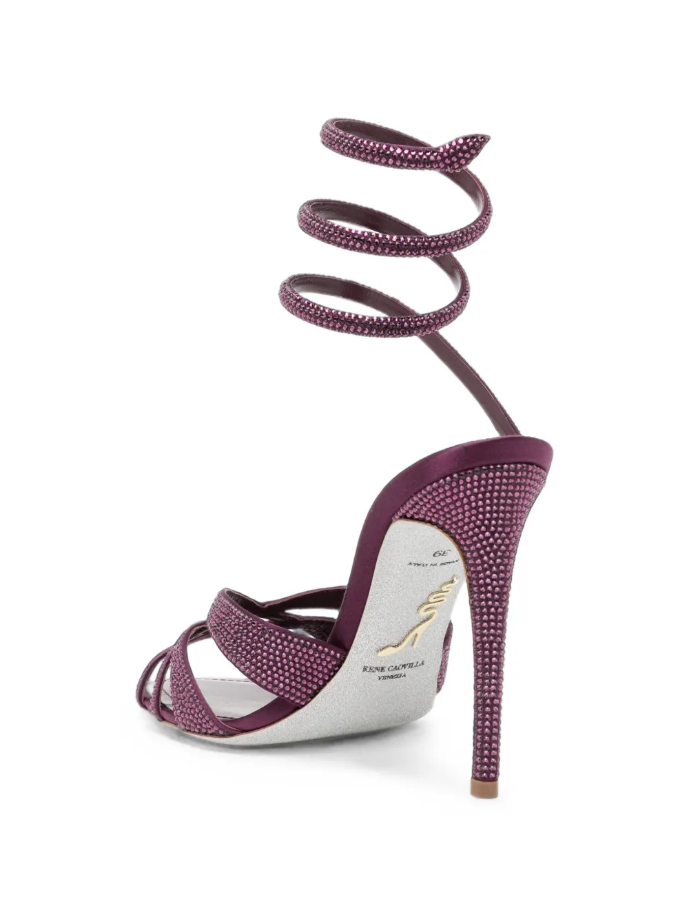 René Caovilla 105mm Dania sandals Paars