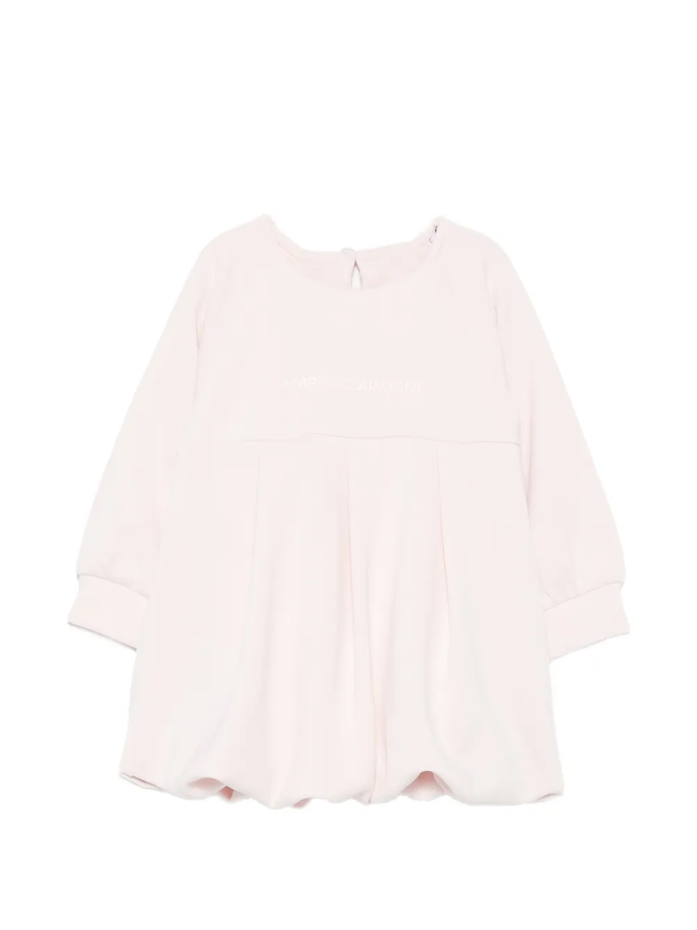 Emporio Armani Kids logo-print pleated dress - Rosa