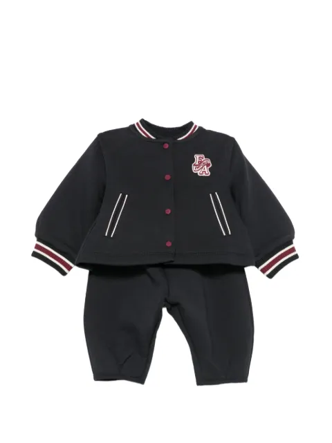 Emporio Armani Kids chándal con parche del logo y ribete de rayas