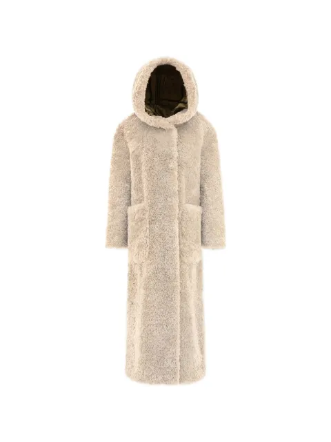 Herno Chantilly curly faux-fur coat