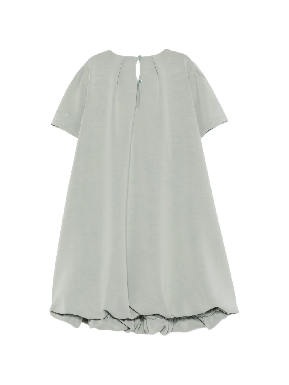 Emporio Armani Kids Geplooide jurk met logopatch Groen