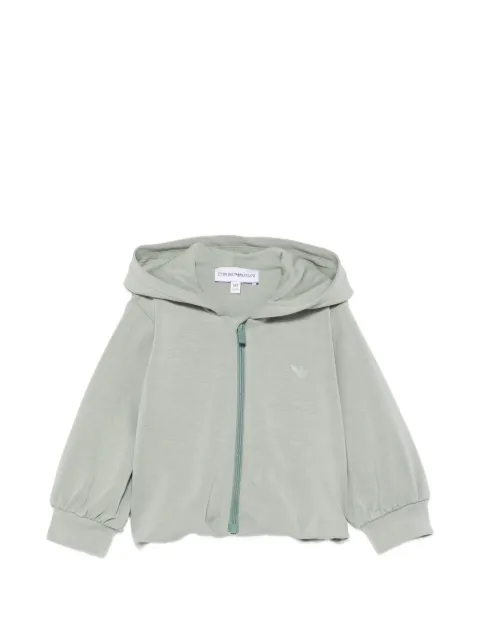 Emporio Armani Kids logo-patch zip-up sweatshirt