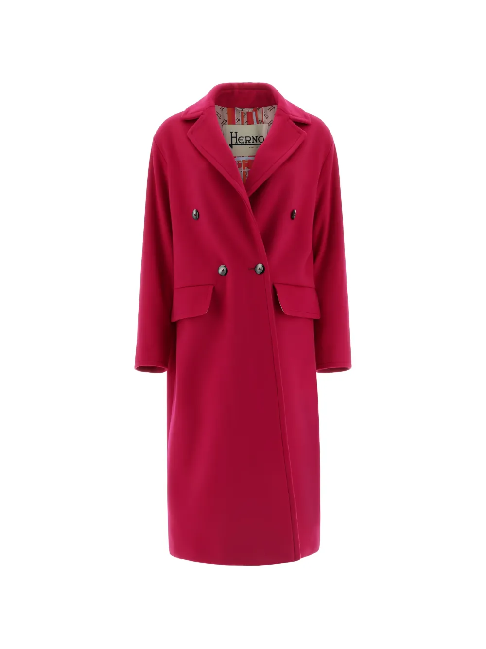 Herno manteau en laine à boutonnière croisée - Rose Herno manteau en laine à boutonnière croisée - Rose