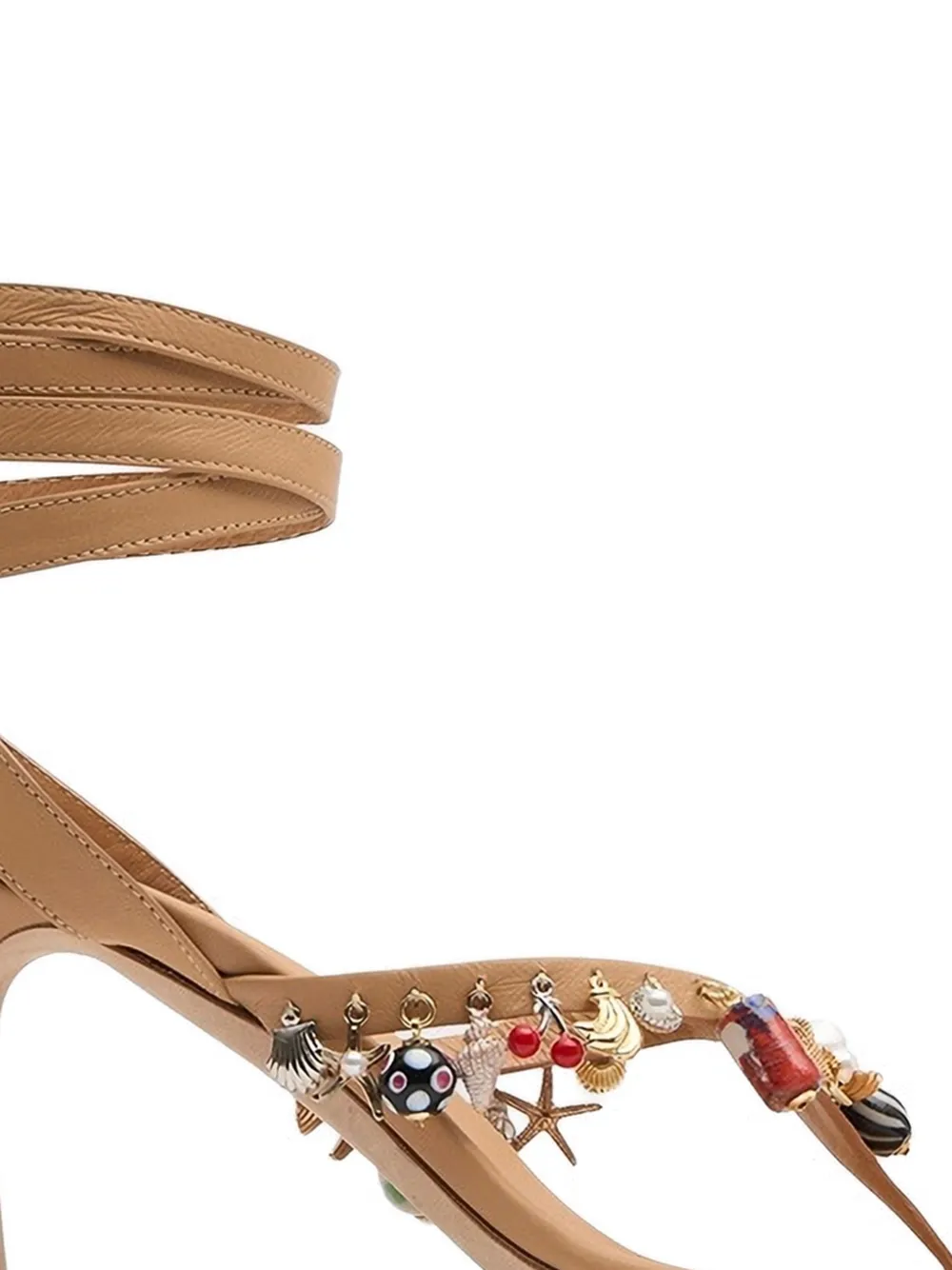 Christopher Esber Memento Charm-embellished Sandals in Brown, view 2