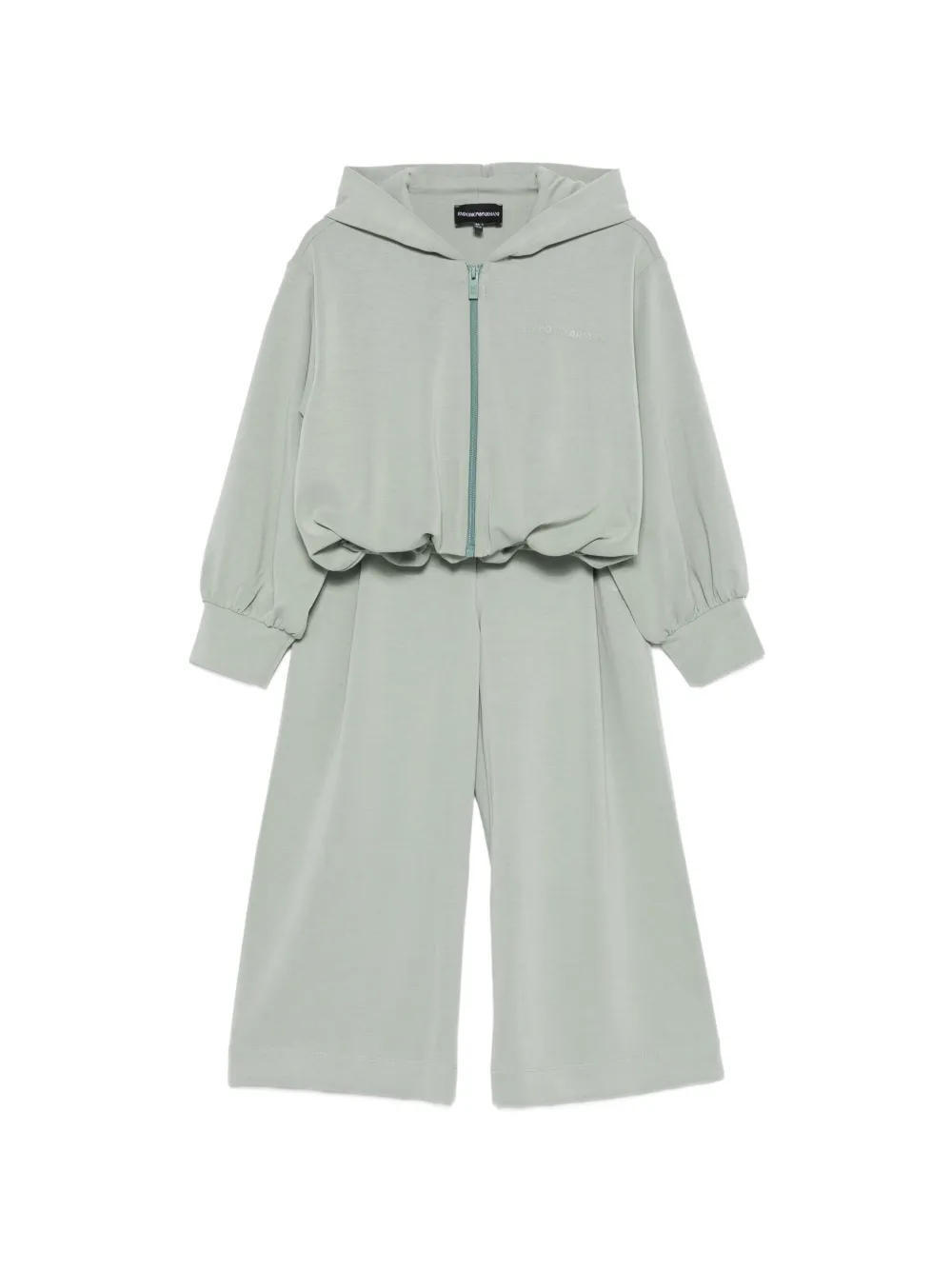 Emporio Armani Kids logo-print hooded tracksuit - Verde