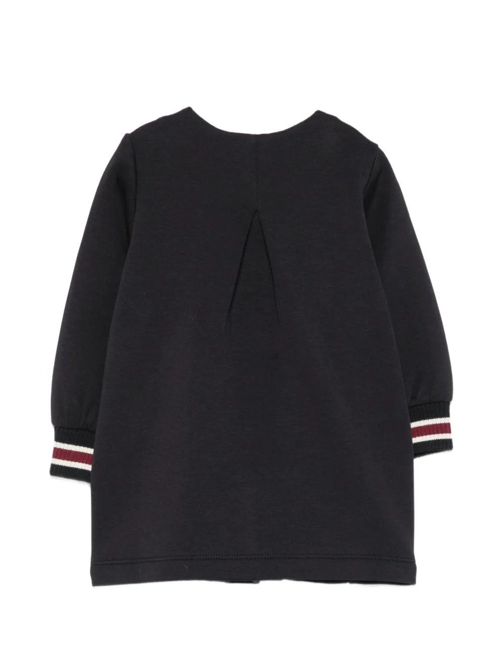 Emporio Armani Kids Geplooide jurk met logopatch Zwart