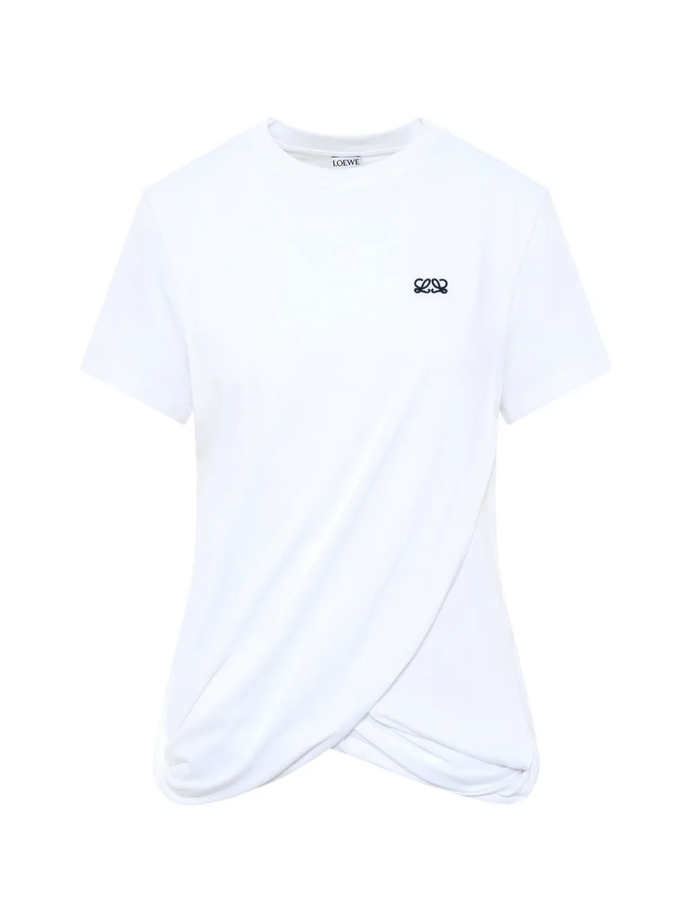 LOEWE asymmetric draped T-shirt - Bianco