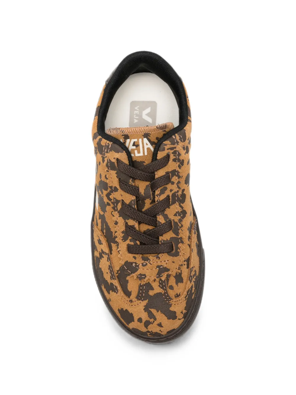VEJA Kids Volley camouflage-print suede sneakers Beige