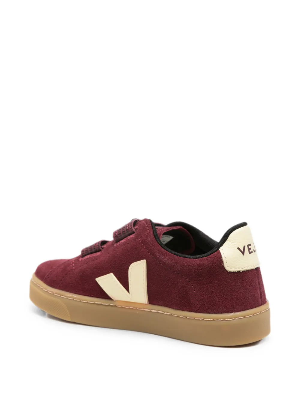 VEJA Kids Small Esplar touch-strap suede sneakers Rood