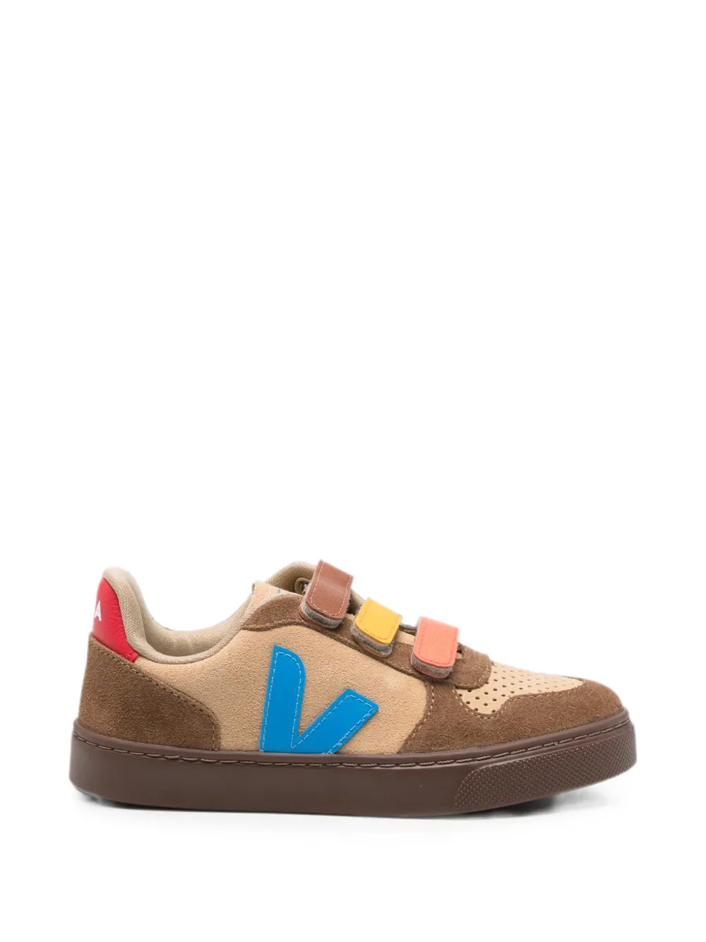 VEJA Kids suede touch-strap sneakers - Toni neutri