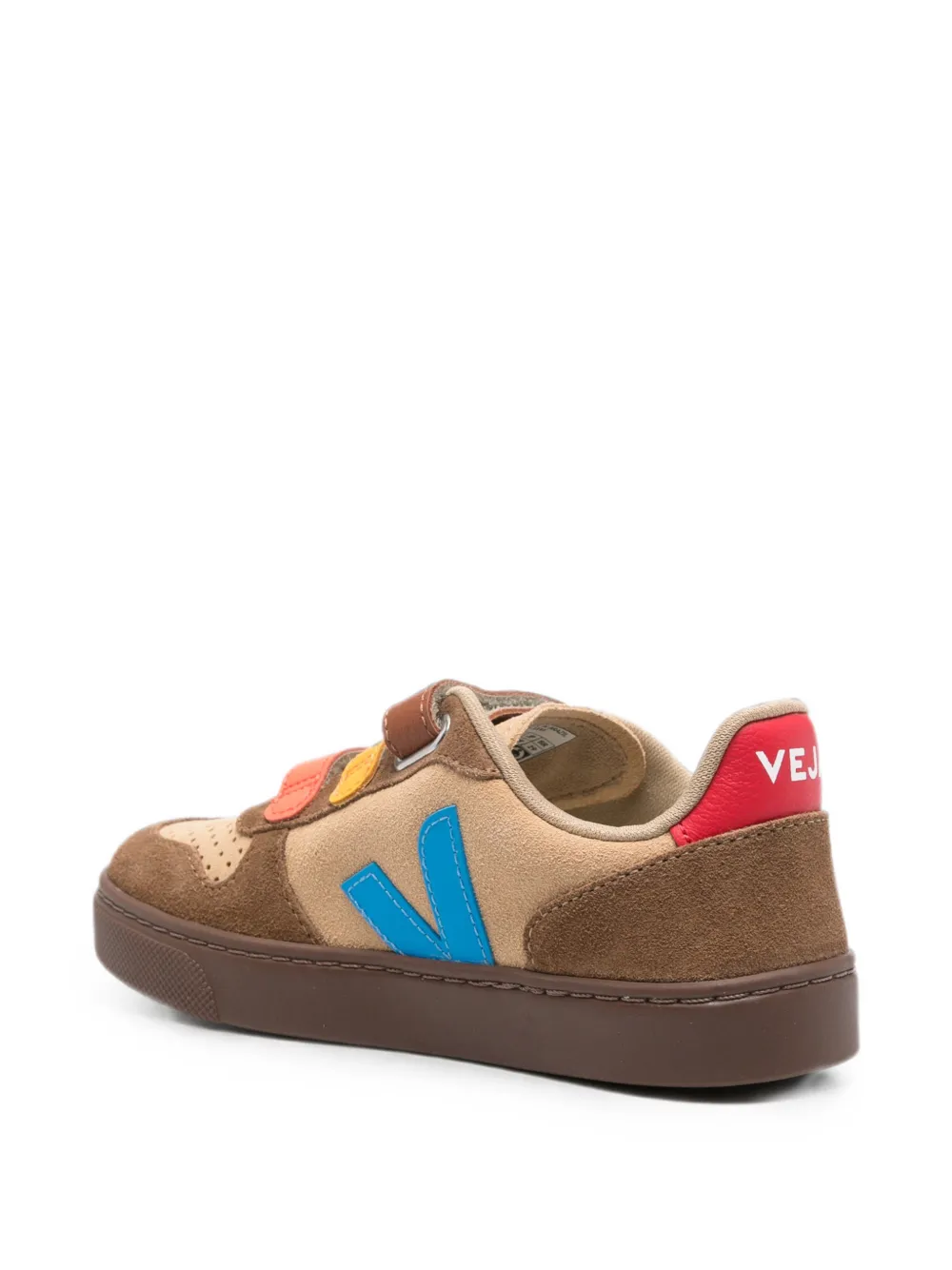 VEJA Kids suede touch-strap sneakers Beige