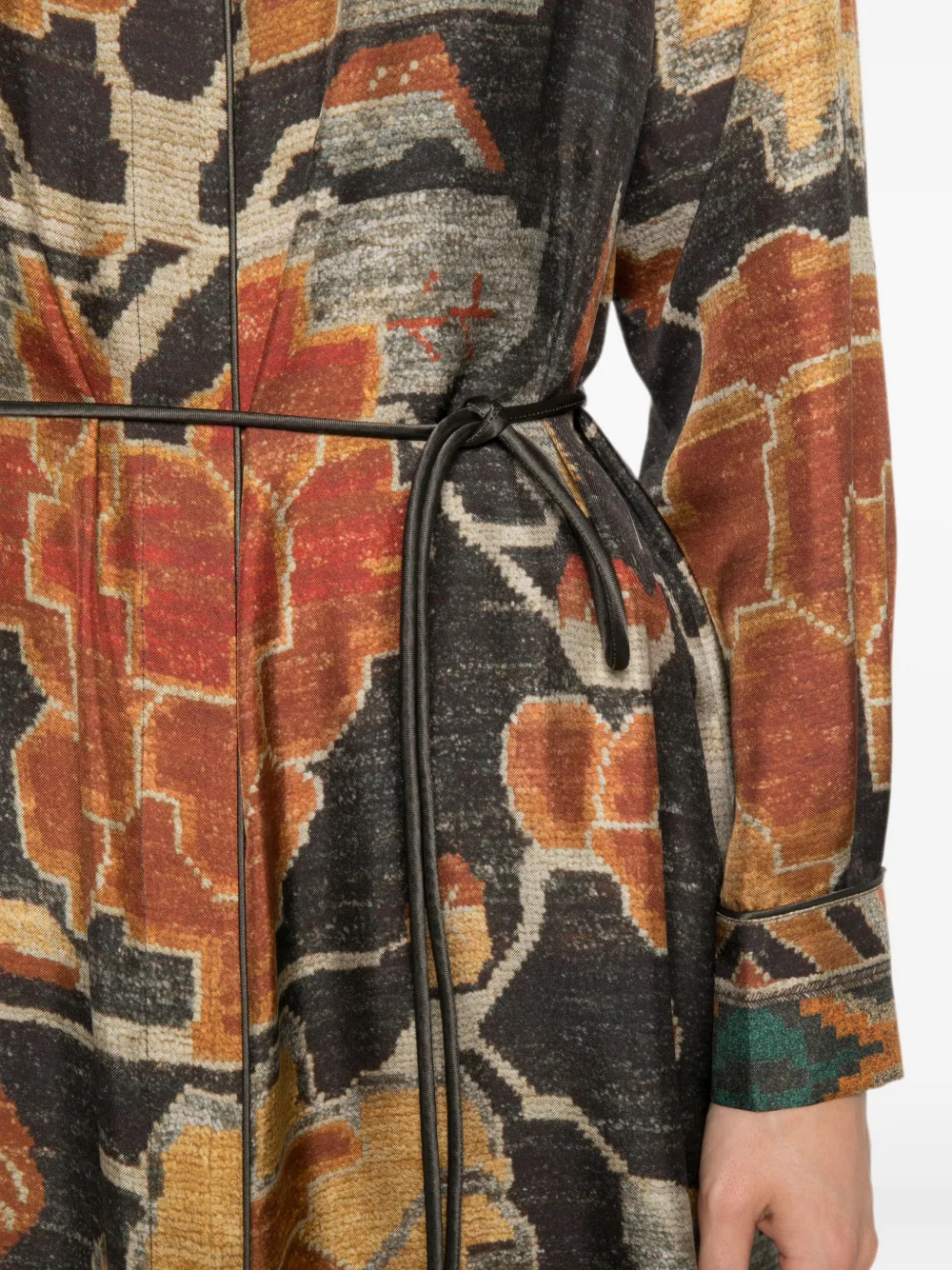 Pierre-Louis Mascia Maxi-jurk met print Bruin