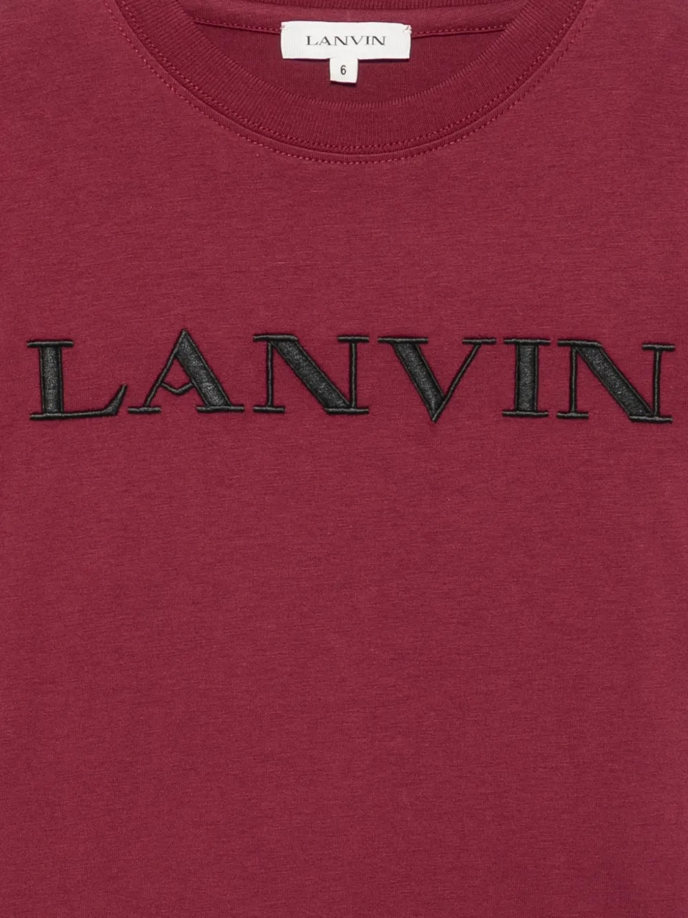 Lanvin Enfant T-shirt met geborduurd logo Rood