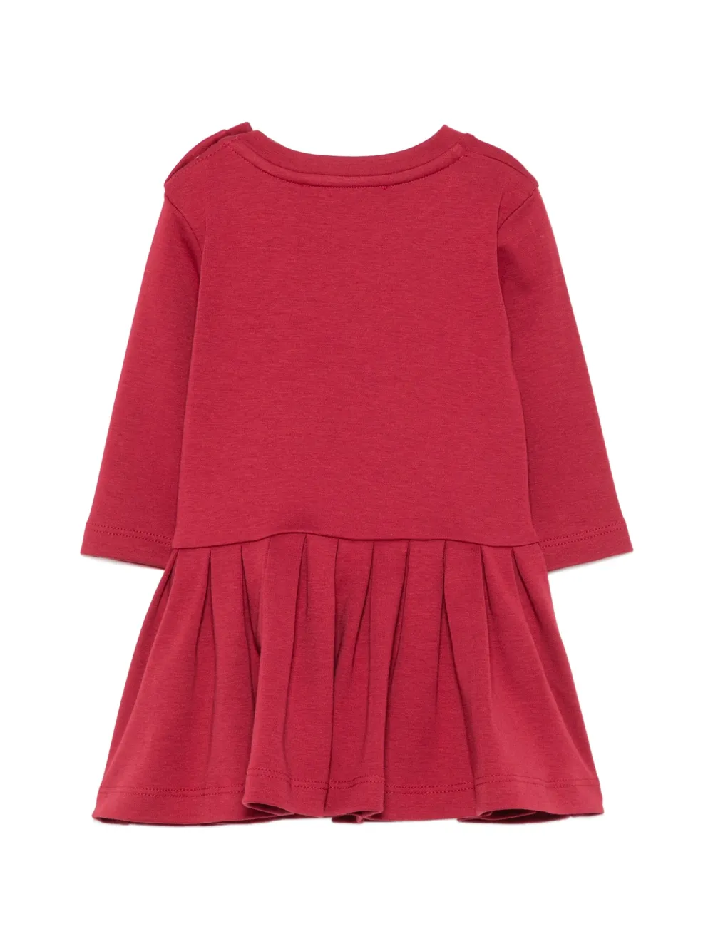 Givenchy Kids Geplooide jurk met geborduurd logo Rood