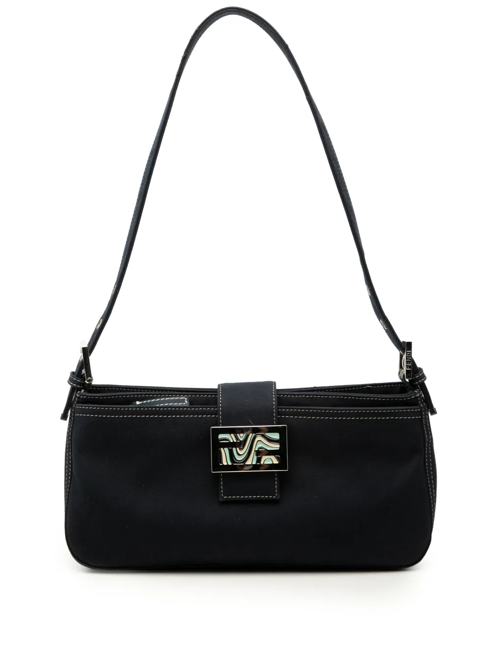 Fendi Pre-Owned 2000-2010 Canvas FF Marble shoulder bag - Blu