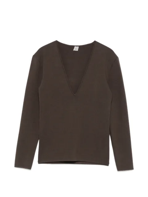 TOTEME compact knit V-neck sweater