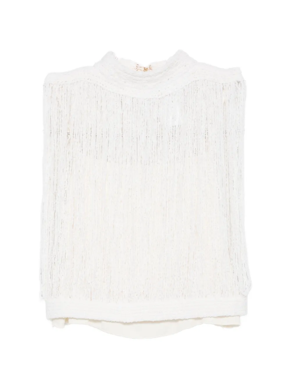 Fabiana Filippi fringe-detail halterneck top - Toni neutri