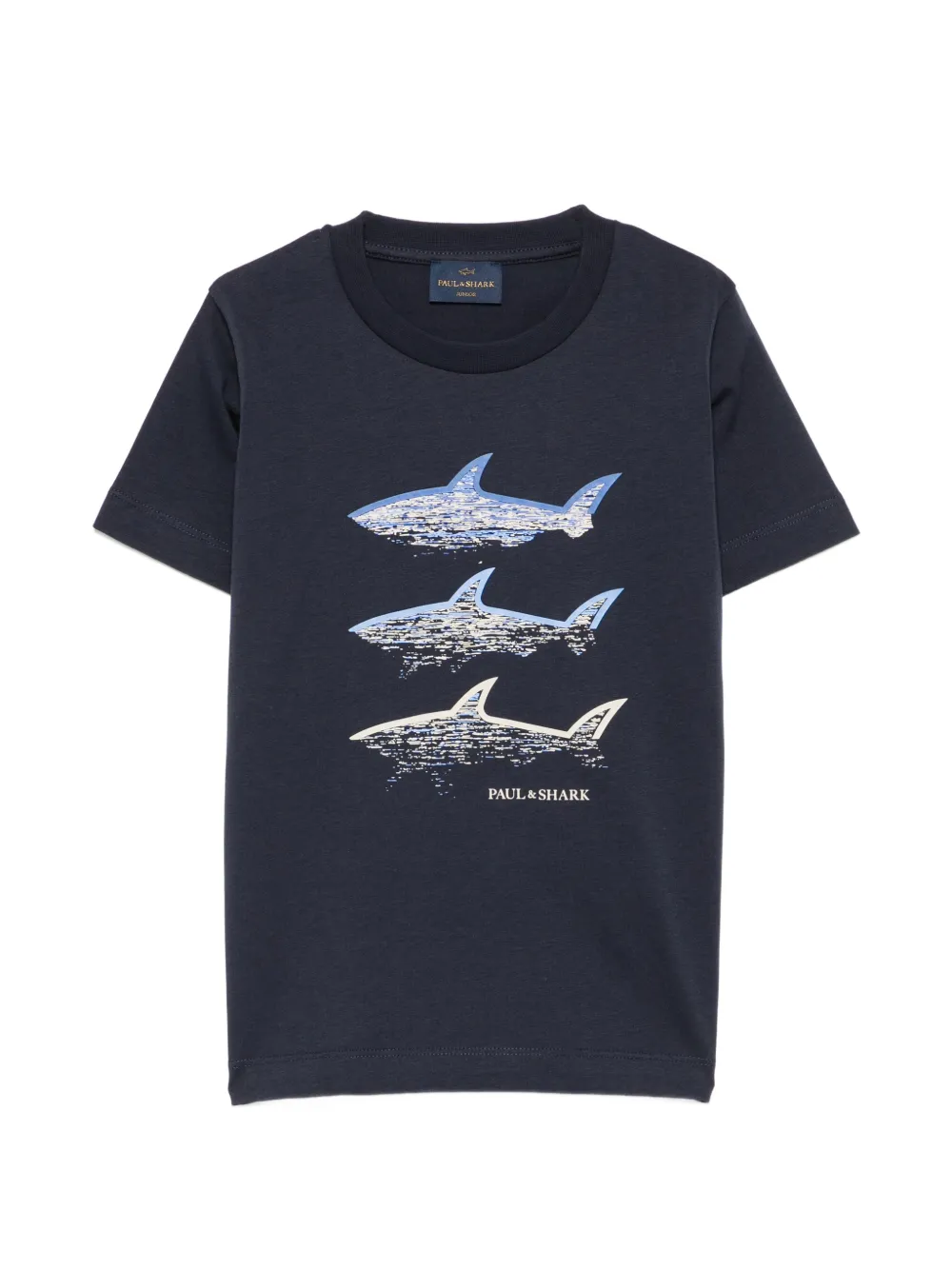 Paul & Shark Junior shark-print T-shirt - Blu