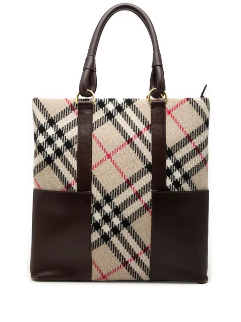 Burberry Pre-Owned 2000-2017 Supernova Check Wool tote bag