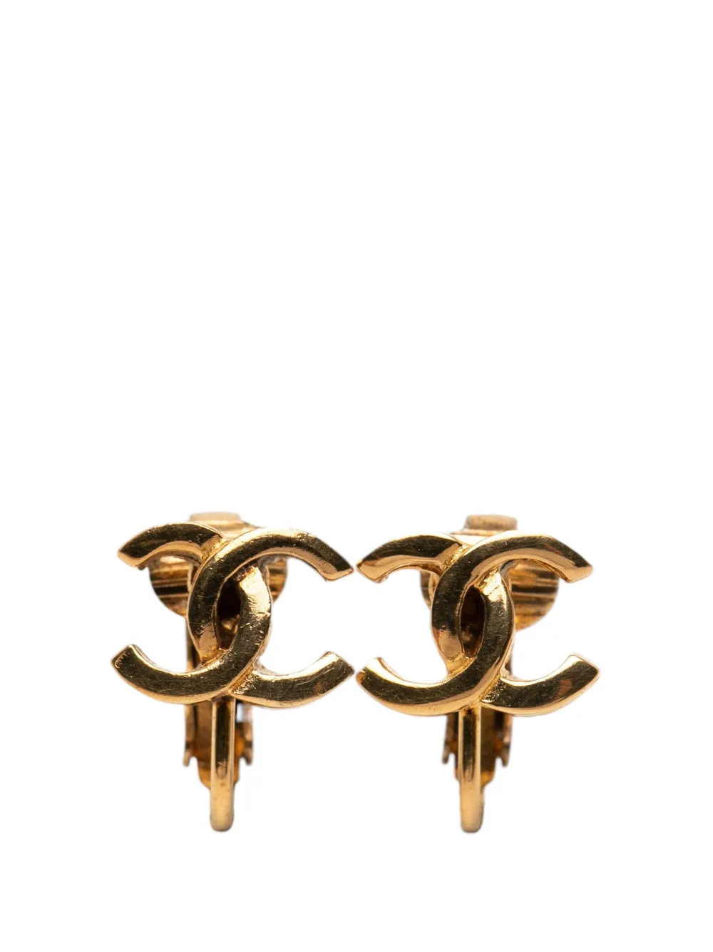 CHANEL Pre-Owned 1950-1970 CC Gold Plated Clip On Earrings costume earrings - Oro