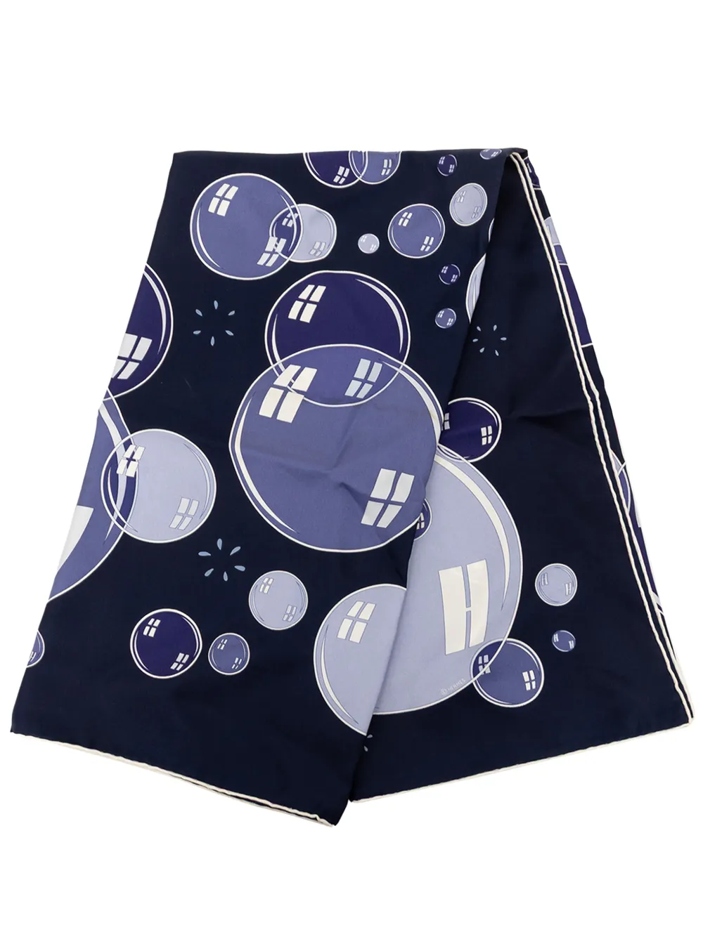 Hermès Pre-Owned 2000-2026 Bal de Bulles Silk Scarf 90 scarves - Blu