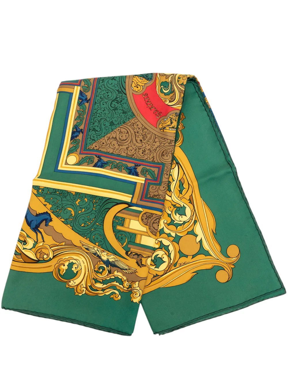 Hermès Pre-Owned 2000-2026 Animaux Solaires Silk Scarf 90 scarves - Verde