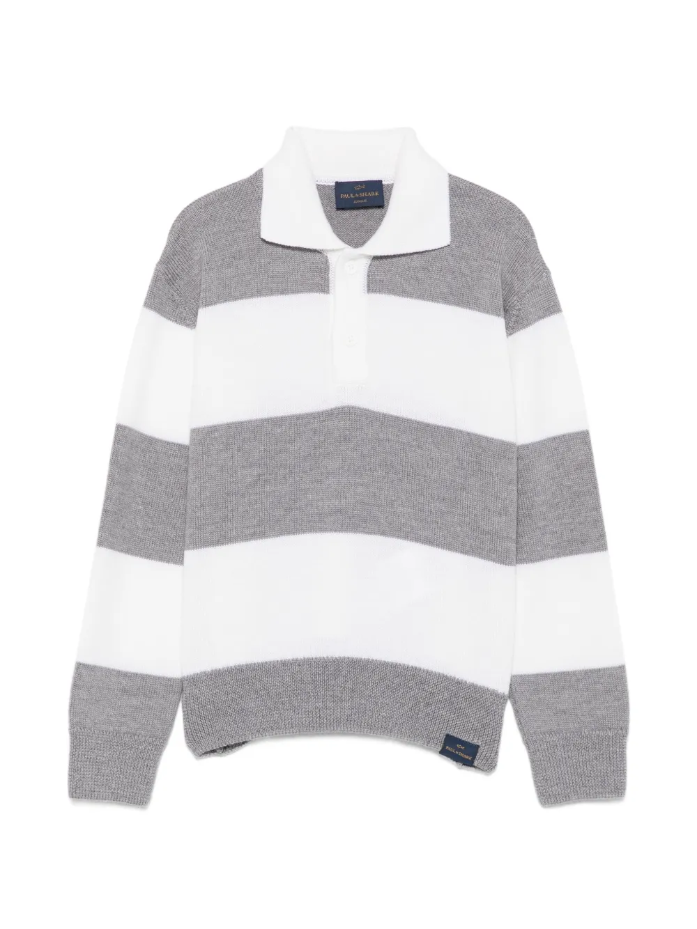 Paul & Shark Junior striped polo sweater - Grigio