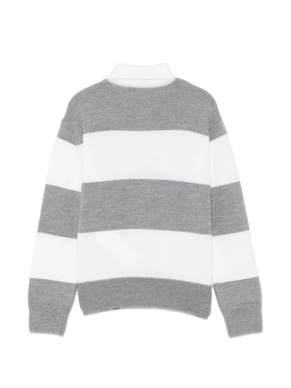 Paul & Shark Junior Wollen gestreept poloshirt Grijs