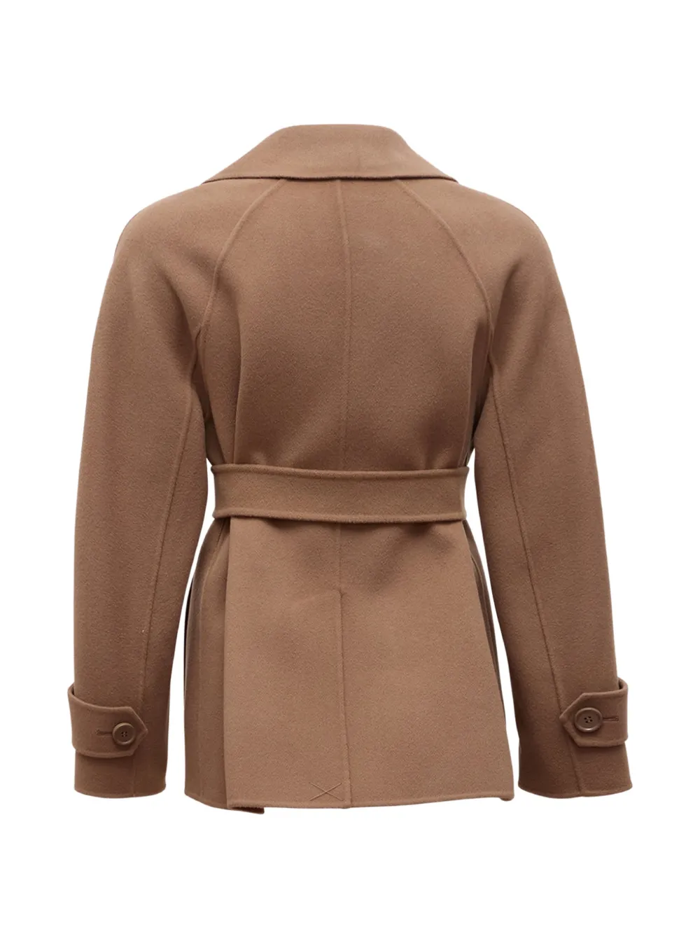 'S Max Mara Jas met ceintuur en dubbele rij knopen Bruin