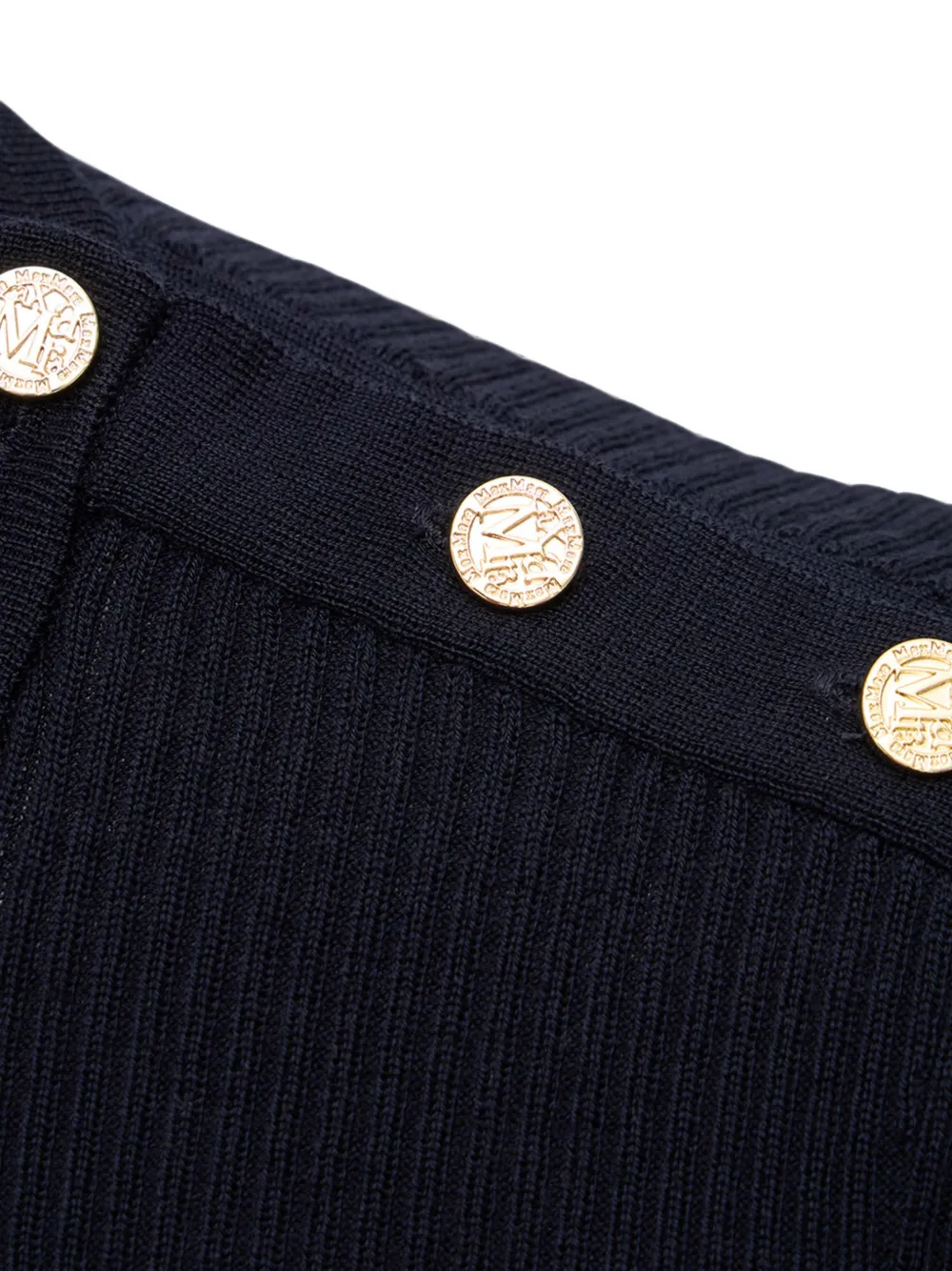 'S Max Mara Ribgebreide trui verfraaid met knopen Blauw