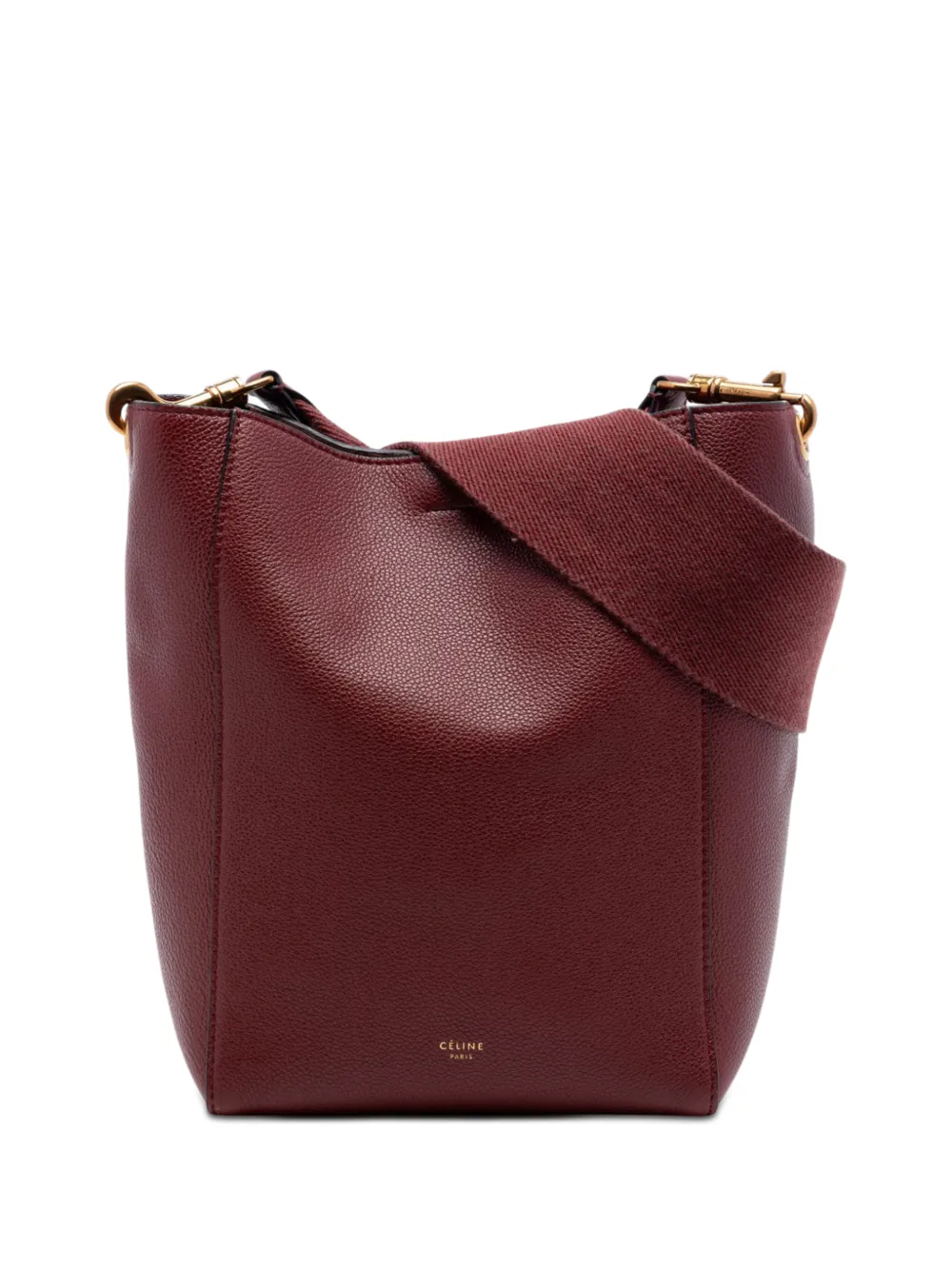 Celine Pre-Owned 2018 Small Leather Seau Sangle bucket bag - Rosso