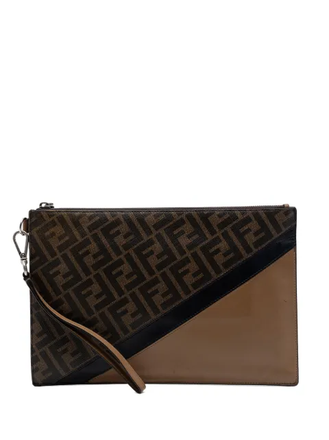 Fendi Pre-Owned 2012-2026 FF 1974 Coated Canvas and Leather Diagonal clutch bag